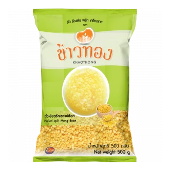 ถั่วเขียวซีกเลาะเปลือก 500g ข้าวทอง