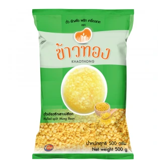 ถั่วเขียวซีกเลาะเปลือก (เขียว) 500 g ข้าวทอง