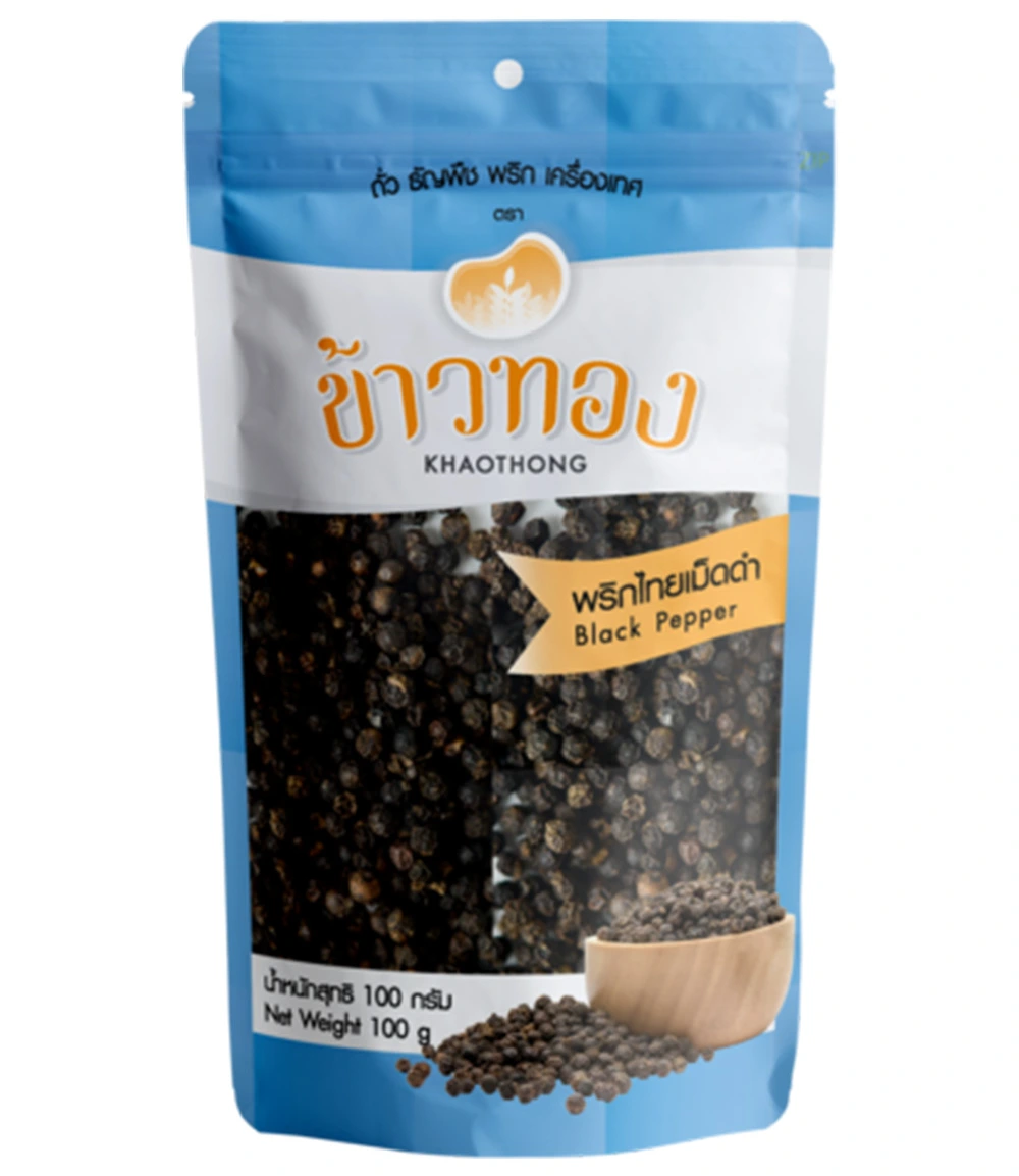 พริกไทดำเม็ดซิป 100 g ข้าวทอง